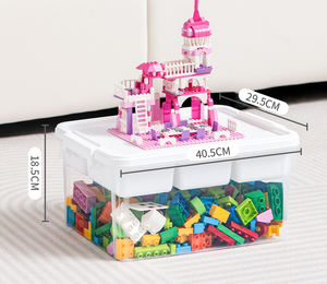 Caja de Almacenamiento Portátil Multiusos <span class=keywords><strong>para</strong></span> Bloques de Construcción, Organizador Modular <span class=keywords><strong>para</strong></span> <span class=keywords><strong>Juguetes</strong></span> y Papelería - Product Image 1