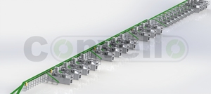 Convello Ligne de recyclage durable à convoyeur à bande automatique en polyuréthane, système de lavage et de séparation de bouteilles en plastique, vitesse réglable - Product Image 3