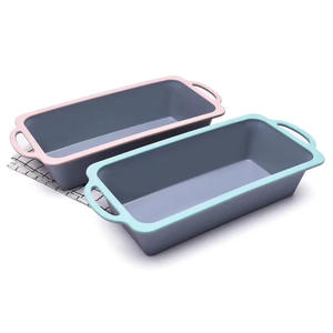 Plaque de cuisson rectangulaire antiadhésive pour pain avec poignées, moule à pain en silicone pour la cuisson domestique - Product Image 1