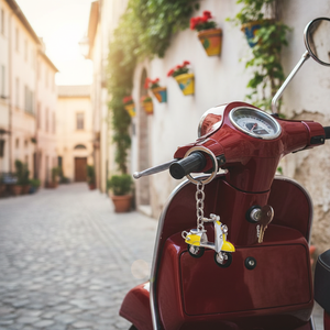 Portachiavi Giallo per Vespa, Accessori per Scooter Senza Confezione - Product Image 3