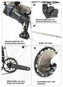Bicicleta <span class=keywords><strong>de</strong></span> Montaña WheelTop OX-13S Inalámbrica <span class=keywords><strong>de</strong></span> 13 Velocidades con Horquilla <span class=keywords><strong>de</strong></span> <span class=keywords><strong>Carbono</strong></span>, Llanta <span class=keywords><strong>de</strong></span> Aleación <span class=keywords><strong>de</strong></span> Aluminio para Frenos <span class=keywords><strong>de</strong></span> Disco, Ruedas <span class=keywords><strong>de</strong></span> <span class=keywords><strong>29</strong></span> Pulgadas, Ligera - Product Image 6