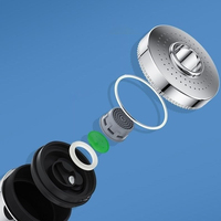 Pommeau de Douche Filtrant Portable en ABS Durable, Facile d'Entretien, Haute Pression, Idéal pour Projets d'Appartements en Location