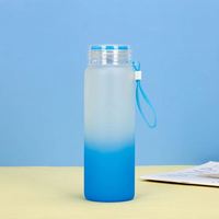 Vaso de Plástico XUHUI de Grado Premium de 500 ml con Pajita para Fitness, Reutilizable, Diseño Moderno para Adultos, Senderismo, Oficina, con Logotipo