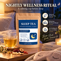 Sachets de thé aux herbes naturelles pour le sommeil, 100g, 20 unités, marque privée, thé apaisant et relaxant pour la nuit, OEM, directement de l'usine