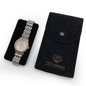 Luxury Custom <b>Watch</b> Pouch Bag Logo,Velvet Bag <b>Watch</b> Strap Pouch Black Button Close Jewelry Packaging with Cushion Interior Role - Product Image 1