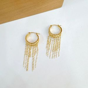 Pendientes de Aro Xinfly Au750 para Mujer, Diseño de Alta Gama, Lujosos, con Borla en Forma de U y Clip para la Oreja, Ideales para Fiestas - Product Image 2
