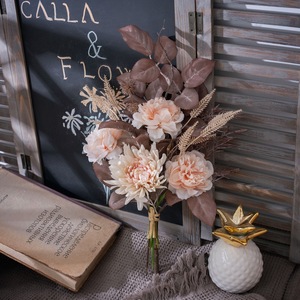 Bouquet de fleurs artificielles CallaFloral en tissu tissé plastique, décoration intérieure, accessoires de mariage CF01478 - Product Image 1