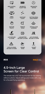 Drone aérien professionnel M24-3 8K HD avec double caméra, stabilisation EIS, transmission 6 km, temps de vol 40 min, pour rivières et lacs - Product Image 4