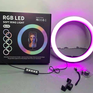 30cm 12 Inch RGB <span class=keywords><strong>LED</strong></span> Ring Light Kit Luces Para Vivo <span class=keywords><strong>pour</strong></span> Vlogging Video <span class=keywords><strong>Selfie</strong></span> <span class=keywords><strong>Selfie</strong></span> Ring <span class=keywords><strong>LED</strong></span> avec trépied Stand Phone Holder - Product Image 2
