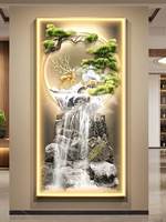 Peinture sur cristal Art Déco de luxe, nature morte, avec éclairage LED, art mural décoratif pour couloir, salon, véranda