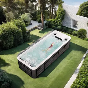 大型室内性感按摩池，带玻璃纤维地板按摩浴缸水疗游泳室外游泳浴缸