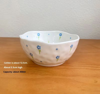 Ensemble de bols et d'assiettes en céramique irréguliers peints à la main, style minimaliste moderne chinois, de grande valeur, pour salade, fruits, collations, desserts