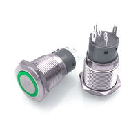 業界をリードするブランド25mm220vLedパイロットランプ溶接端子ニッケルメッキ真鍮金属プッシュボタンスイッチ