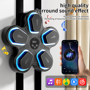 Entraîneur de boxe intelligent portable à suspendre au mur avec lumière LED bleue, cible de frappe pour l'entraînement en intérieur et la réduction du stress - Product Image 5