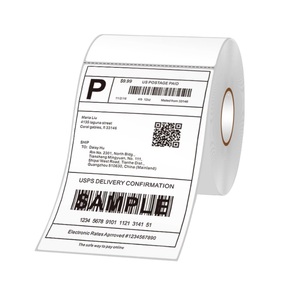 Étiquette en papier auto-adhésive thermique directe 4x6 échantillon gratuit 500/étiquette d'expédition en <span class=keywords><strong>rouleau</strong></span> pour les étiquettes d'emballage des Industries Express - Product Image 6