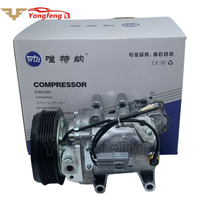 Compresor de aire acondicionado de CA para coche JS120 6PK de 118mm para 2012-2013 Changan Yuexiang CS35 1.6L para modelos de coche con tubería de 118mm