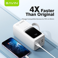 BAVIN Nouvelle batterie externe portable 22,5W 50000mAh avec écran LED PC1032S et câble de charge Type-C