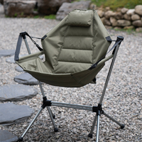 Chaise de camping pliante en alliage d'aluminium de haute qualité avec oreiller pour une utilisation en extérieur