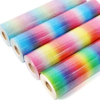 20 Inci X 50Yard Harga Pabrik Baju Tekstil Desain Cetak Glitter Htv Gulungan Vinil Transfer Panas