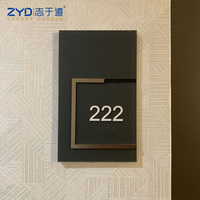 Plaque de signalisation murale minimaliste en aluminium pour numéro de chambre, idéale pour hôtels, bureaux, appartements et projets d'orientation intérieure