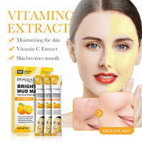 Produits de soin de la peau en gros, masque facial en vrac, masque nettoyant à la boue, masque à la vitamine C et au concombre pour nettoyer les pores, sachet de voyage portable