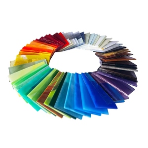 Lastra in <span class=keywords><strong>vetro</strong></span> <span class=keywords><strong>colorato</strong></span> Tiffany di colore brillante misto personalizzato da 3mm per artigianato - Product Image 4