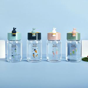 Hot Selling Cartoon <b>Rabbit</b> Glass Water Bottle for Children <b>Gifts</b> - Product Image 2