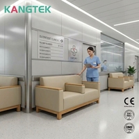 Moderne Krankenhaus-Wartezimmer-Sofa Medizinische Lounge-Couch Antibakterielles Leder Klinik-Sitzgelegenheiten