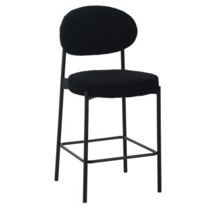 Nordic Velvet Art Stable Elegant Metal <b>Bar</b> Chair <b>Comfortable</b> High <b>Stool</b> Stable Backrest for Modern Home Hotel Dining Room - Product Image 2