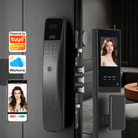 Serrure de porte intelligente numérique de haute qualité avec application Tuya, reconnaissance faciale 3D Wifi, caméra, code d'accès par empreinte digitale, carte