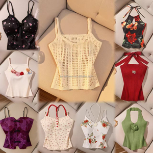 Nouveau débardeur tricoté style français 2026 à col en V et simple boutonnage, coupe ajustée, sans manches pour <span class=keywords><strong>femme</strong></span> - Product Image 5