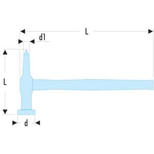 ค้อน868D.40PLD1หน้ากลมแบนและแบบ pein - EAN ตรงและตัวเครื่อง3148516933119และแผ่นโลหะ - Product Image 2