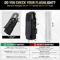 Support de lampe torche réglable MOLLE, pochette à outils EDC multifonction pour lampes de poche