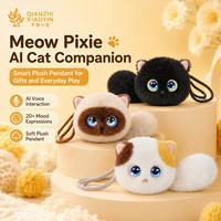 AOOMII AI Chat Robot en Peluche avec Double Écran de 0,71 pouces, Plus de 20 Expressions, Tactile Haptique, ChatGPT, Plus de 50 Langues, Clonage Vocal, Mémoire, WiFi 2.4G
