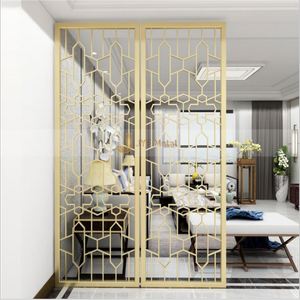 EX371 304 Stainless Steel Frame Glass <b>Screen</b> Divider Living Room Restaurant Partition Design Partition <b>Wall</b> Divider - Product Image 5