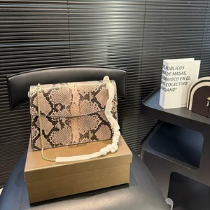 Snakeskin Pattern Women's Shoulder Bag Horizontal <b>Square</b> Single Strap Zipper Closure Fashion Everyday Use Spring 2026 - Product Image 3