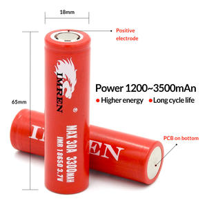 Batería IMREN 18650 3300 mAh 30A, Stock en EE. UU., 3.7v 3.6v, Celda de Iones de Litio Recargable, Inr18650, Cilíndrica, Ternaria, Akku - Product Image 5