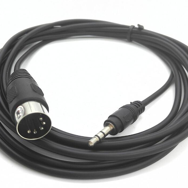 5 Pin Din MIDI Plug to 3.5mm(1/8in) TRS Stereo Male Jack Stereo Audio Cable for Playing the Electronic Musical Instrument Signal