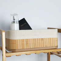 Vente en gros de paniers de rangement durables en bambou Cadre pliable fait à la main pour sac Forme rectangle Techniques d'injection écologiques