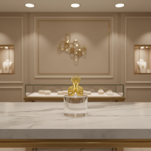 แหวนทองคำ 22K ลายฉลุแบบโปร่ง ดีไซน์หรูหรา สง่างาม เหมาะสำหรับผู้หญิง สไตล์ศิลปะสมัยใหม่ - Product Image 2