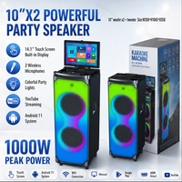 CSN-K7710 Haut-parleur karaoké intelligent Android en promotion avec écran tactile 14,1 pouces, Wi-Fi, YouTube, Bluetooth et lumières LED RGB
