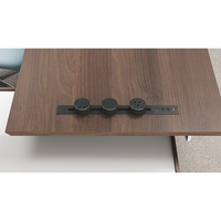 Bureau de direction électrique réglable en hauteur avec armoire latérale, table de bureau commerciale pour une personne, assise-debout, vente en gros