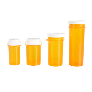ผู้ผลิตขวดพลาสติกสีเหลืองอำพันสำหรับยาตามใบสั่งแพทย์  บรรจุภัณฑ์สำหรับร้านขายยา  ขวดป้องกันเด็กเปิดได้  ฝาปิดแบบกลับด้านได้  ขวดใส่ยาเม็ด - Product Image 1