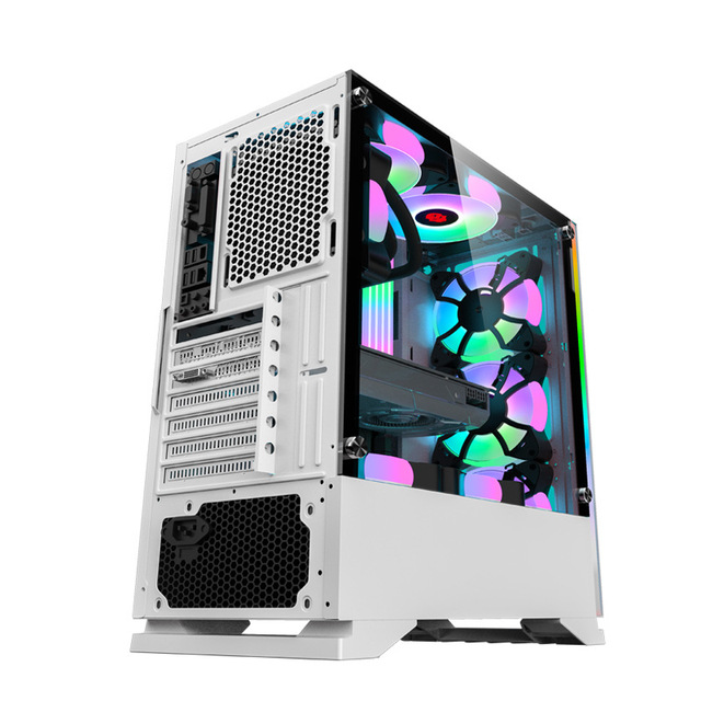 Latest Cool Gaming PC case M-ATX/ITX Desktop Computer Case, Panoramic Sea View Room Towers Double Sided Glass Gaming case