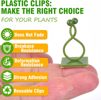 Clips et crochets muraux pour plantes grimpantes et plantes à feuilles persistantes, suspension murale (vert)