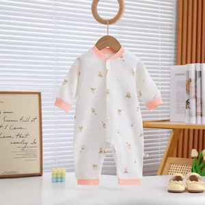 <span class=keywords><strong>Abbigliamento</strong></span> per neonati in cotone sottile, senza cuciture, morbido, per maschi e femmine, confortevole. - Product Image 2