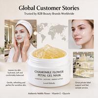 Masker Gel Kelopak Bunga Chamomile OEM Custom, Label Pribadi, Melembapkan, Menenangkan, Memperbaiki, Produk Perawatan Kulit Wajah