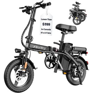 AskmY Brushless Folding <b>Electric</b> Bike 14 Inch 700W Rear <b>Hub</b> Motor 48V 10AH Lithium Battery 7-Speed Adult Commuting Bike - Product Image 1