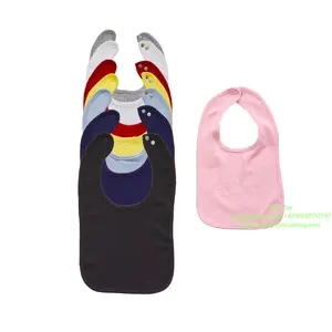 wholesale custom made children bibs organic cotton printing logo 100% combed cotton bibs for children