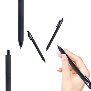 Stylo bille rétractable en plastique multicolore à revêtement caoutchouc, promotionnel, économique, avec logo personnalisé imprimé OEM pour étudiants - Product Image 2